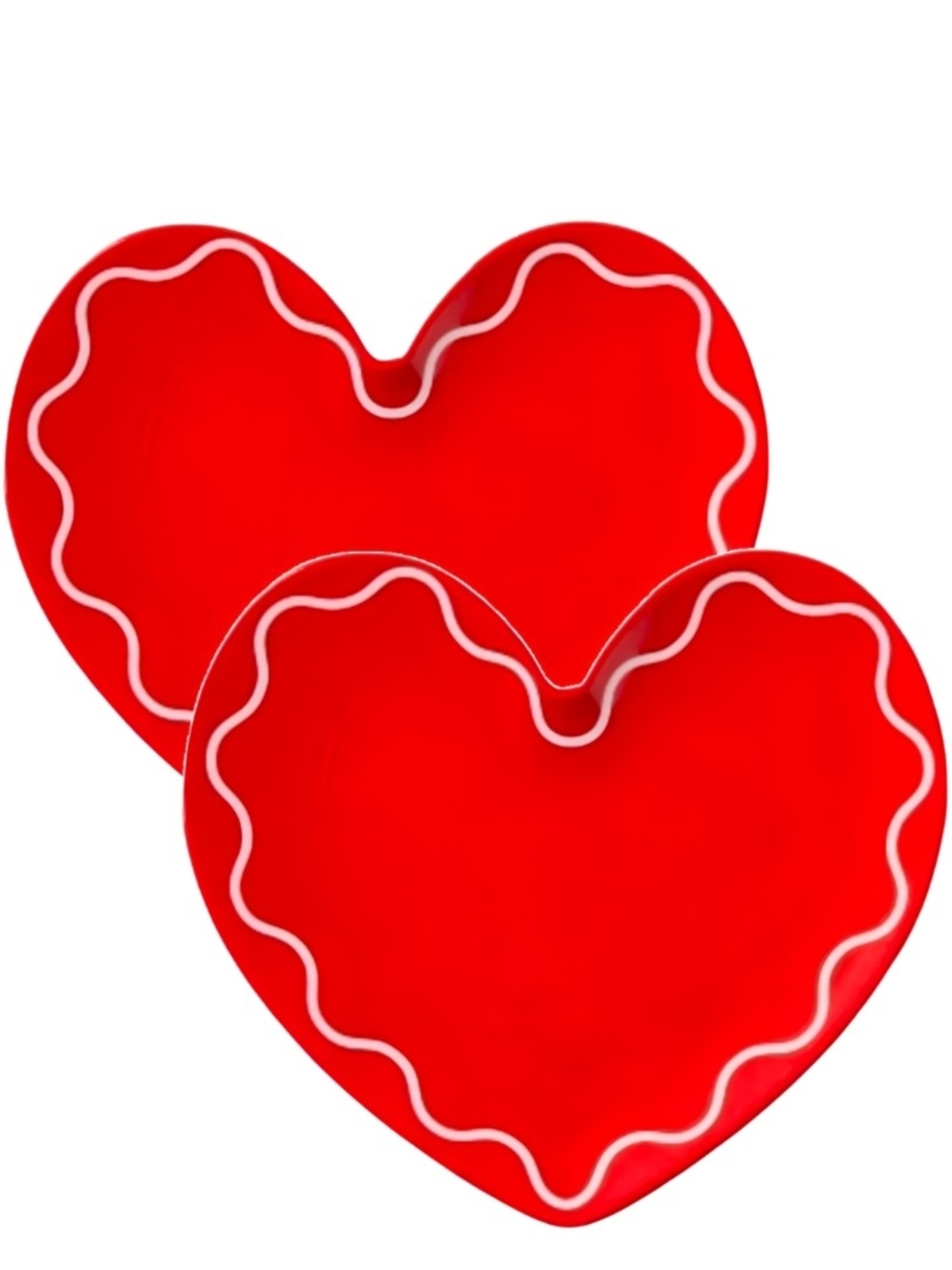 Pillowfort - Set Of 2 - Red Heart Plates